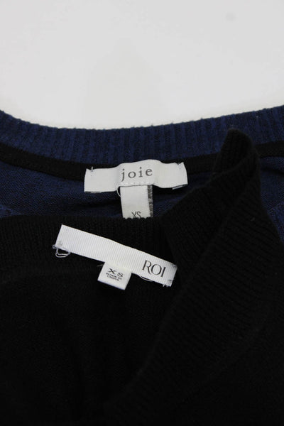 Roi Joie Womens Sweaters Tops Pullovers Black Size XS Lot 2