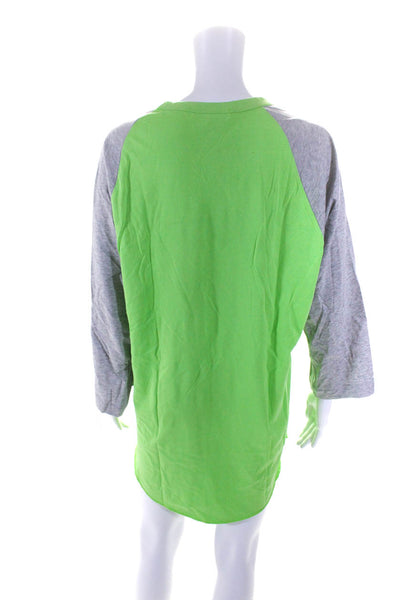 Comme Des Garcons Womens Raglan Sleeve Tee Shirt Dress Green Gray Size X