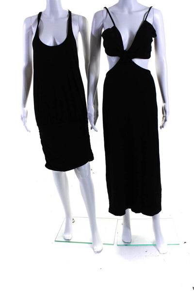 Walter Baker Splendid  Women's Halter Cutout Maxi Dress Black Size M Lot 2