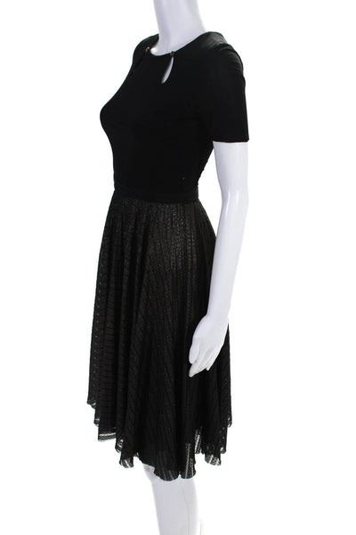 CATHERINE DEANE Womens Metallic Nicki Dress Black Size 2 12689636