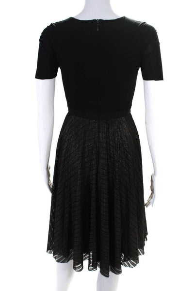 CATHERINE DEANE Womens Metallic Nicki Dress Black Size 4 12689786