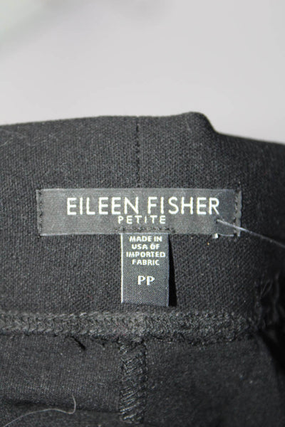 Eileen Fisher Womens Stretch Pull On Straight Leg Pants Leggings Black Size PP