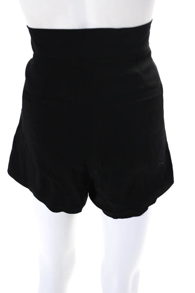 A.L.C. Womens Georgette Tie Waist High Rise Dress Shorts Black Size 4