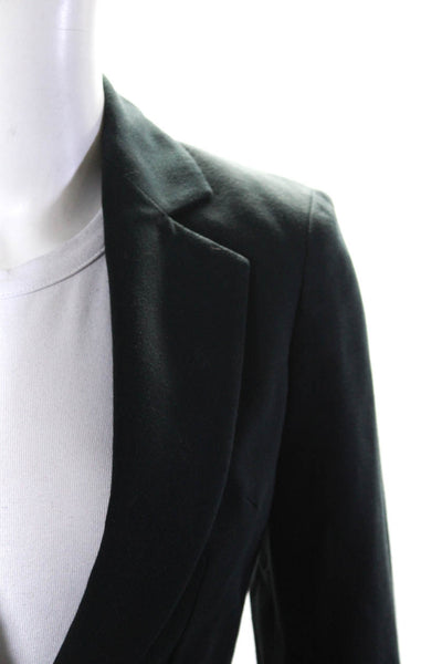 Joseph Womens One Button Tie Waist Twill Blazer Jacket Black Cotton Size FR 38
