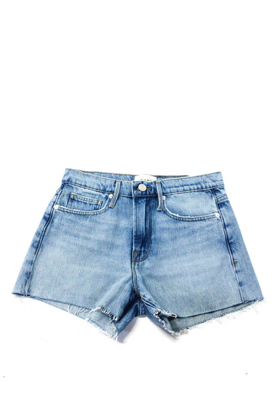 Frame 7 For All Mankind Womens Cut Off Shorts Skirt Blue White Size 24 23 Lot 2