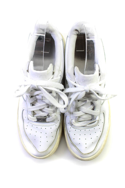 Nike Womens Air Force 1 Low Top Classic Sneakers White Leather Size 7Y