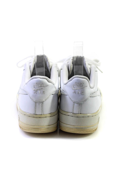 Nike Womens Air Force 1 Low Top Classic Sneakers White Leather Size 7Y