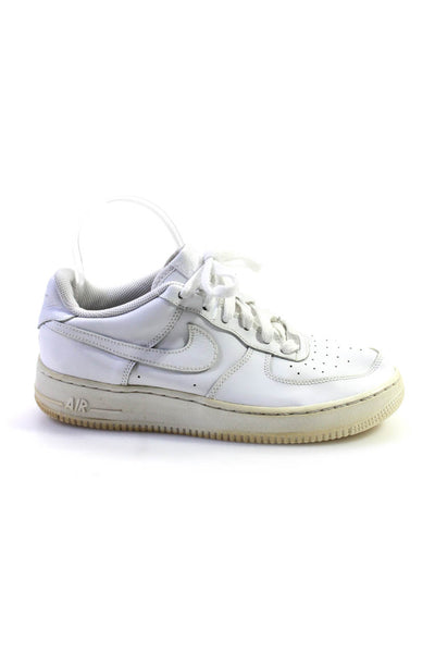 Nike Womens Air Force 1 Low Top Classic Sneakers White Leather Size 7Y