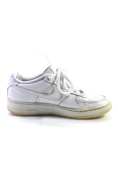 Nike Womens Air Force 1 Low Top Classic Sneakers White Leather Size 7Y