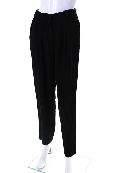 Emporio Armani Womens Black Ankle Tuxedo Pants Black Size 42R 13060300