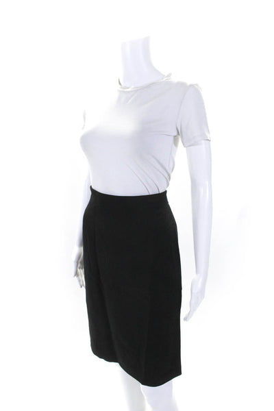 Eileen Fisher Womens Double Slit Unlined A Line Skirt Black Size PS