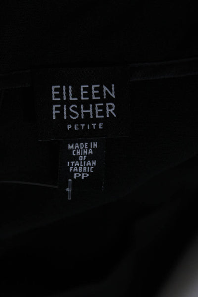 Eileen Fisher Womens Double Slit Unlined A Line Skirt Black Size PS