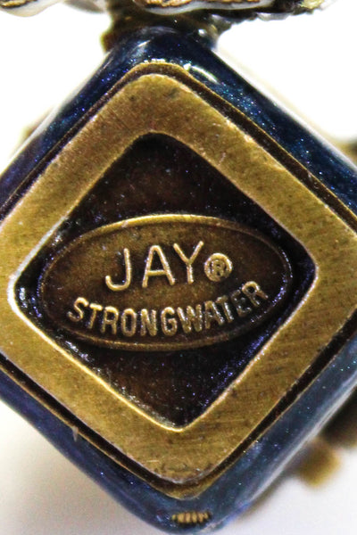 Jay Strongwater Womens Silver Tone Enamel Crystal Rabbit Mini Trinket Box