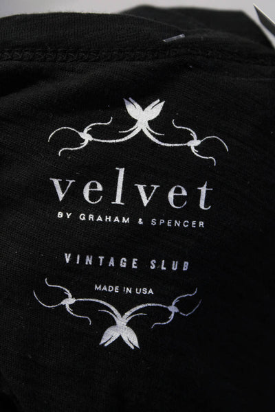 Velvet Womens Ruched Jersey Lace Up Tee Shirt Sheath Dress Black Size Small