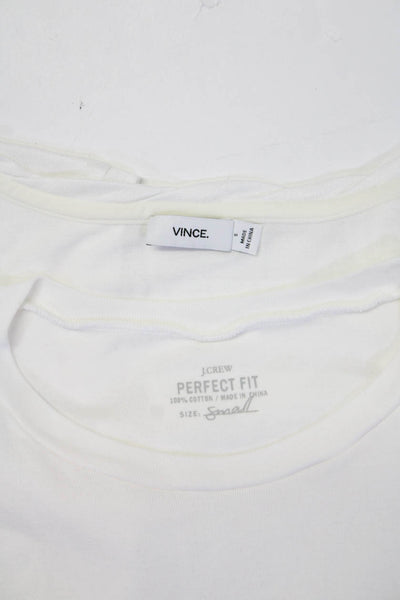 Vince J Crew Womens Knit Tank Top Long Sleeve Tee Shirt White Size Small Lot 2