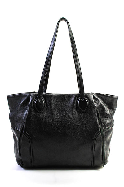 Aimee Kestenberg Womens Leather Magnet Closure Shoulder Bag Black Size M