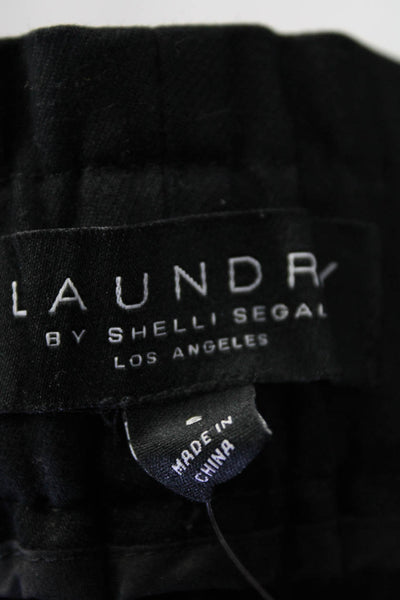 Laundry by Shelli Segal Women High Rise Straight Leg Cuffed Pants Black Size 6