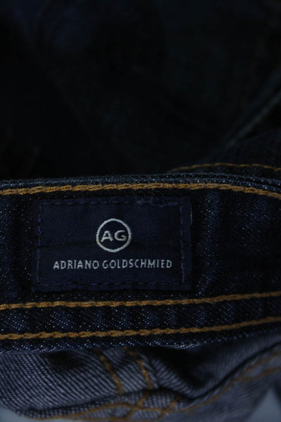 AG Adriano Goldschmied Mens Cotton Dark Wash Straight Leg Jeans Blue Size EUR33