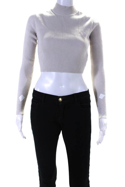 Louna Womens Open Back Sweater Off-White Size XS 13795147