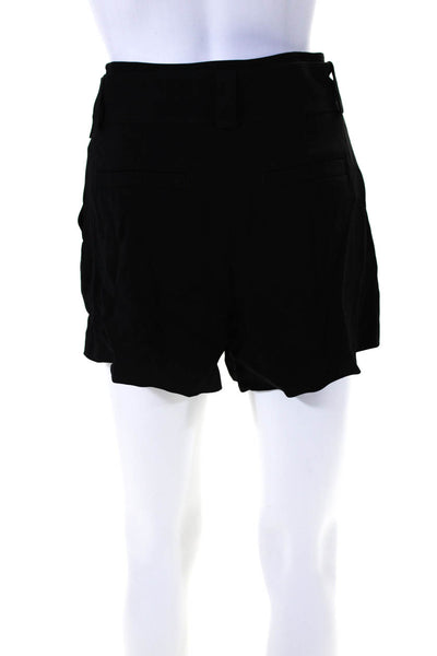 ALC Womens Mid Rise Belted Crepe Dress Shorts Black Size 0