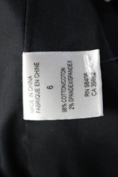 Theory Womens Velvet Nettie Blazer Jacket Midnight Blue Cotton Size 6