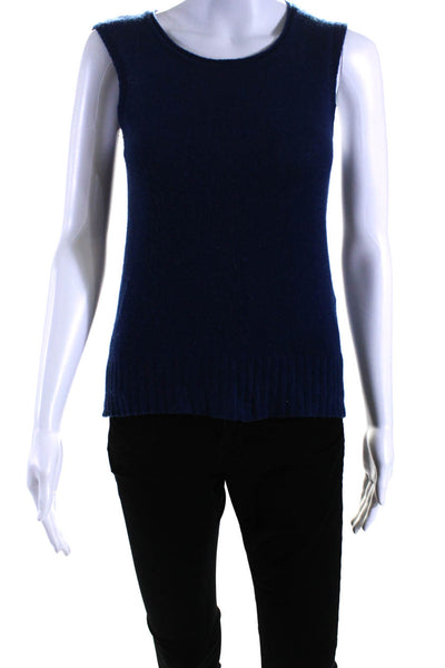 Piazza Sempione Womens Cashmere Sleeveless Pullover Tank Top Blue Size EUR38