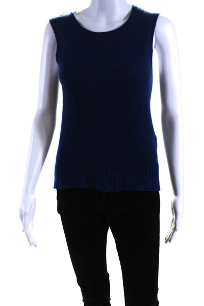 Piazza Sempione Womens Cashmere Sleeveless Pullover Tank Top Blue Size EUR38