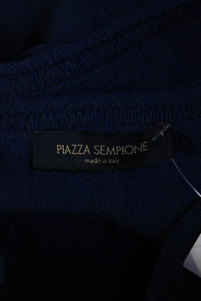 Piazza Sempione Womens Cashmere Sleeveless Pullover Tank Top Blue Size EUR38