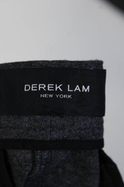 Derek Lam Womens High Rise Skinny Leg Rider Pants Gray Black Wool Size 2