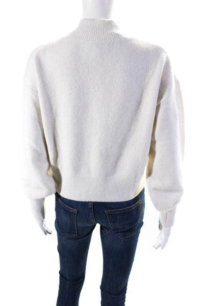 & Other Stories Womens Turtleneck Crop Pullover Sweater White Size Extra Small