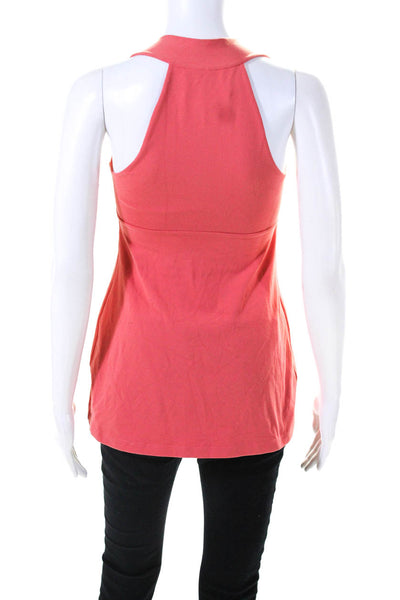 Susana Monaco Womens Jersey Knit Square Neck Tunic Tank Top Orange Size XS