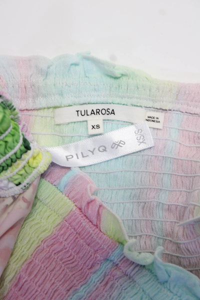 Tularosa Pilyq Womens Cropped Tube Top Casual Shorts Multicolor Size XS Lot 2