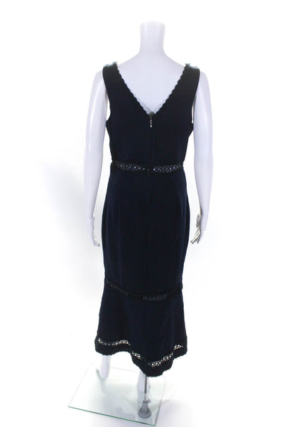 Nicholas Womens Plunging Navy Dress Blue Size 10R 12905522