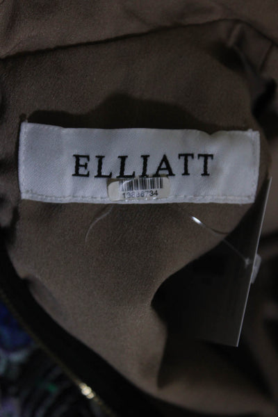 ELLIATT Womens Sequin Mesh Crop Top Blue Size M 13886734