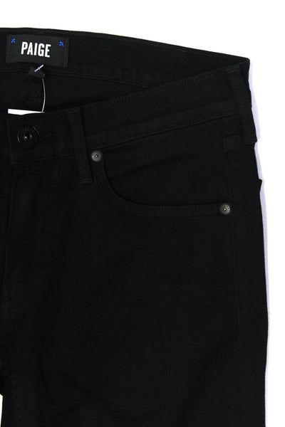 Paige Mens Croft Buttoned Zipped Skinny Leg Casual Pants Black Size EUR29