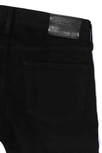 Paige Mens Croft Buttoned Zipped Skinny Leg Casual Pants Black Size EUR29