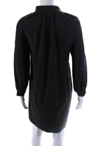 Brochu Walker Womens V-Neck Long Sleeve Knee Length Shift Dress Navy Size XS