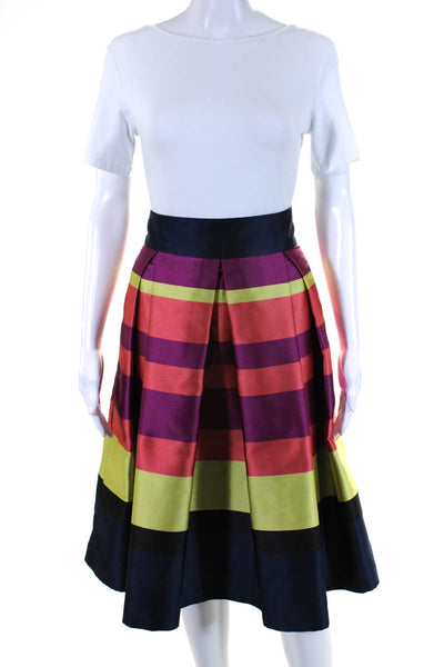 Moulinette Soeurs Anthropologie Womens Striped Pleated Skirt Multicolor Size 10