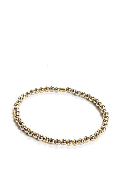 Roxanne Assoulin Gold Multitone Stretch Beaded Bracelet 4 Piece Set