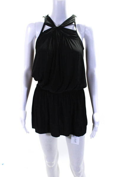 Ramy Brook Womens Sleeveless Elastic Waist Dress Black Size Extra Extra Small