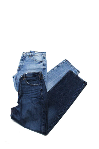 Frame Womens High Rise medium Wash Straight Leg Jeans Blue Size 27 28 Lot 2
