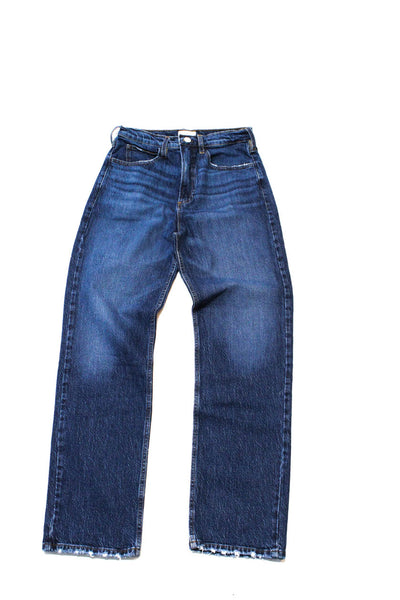 Frame Womens High Rise medium Wash Straight Leg Jeans Blue Size 27 28 Lot 2
