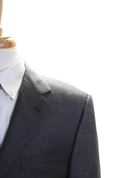 Davide Cenci Mens Wool Notch Collar Three Button Suit Jacket Gray Size 50R