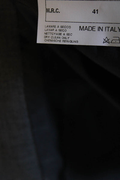 Davide Cenci Mens Wool Notch Collar Three Button Suit Jacket Gray Size 50R