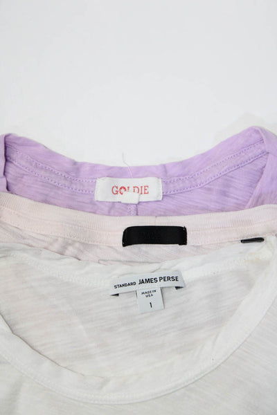 Goldie ATM Standard James Perse Womens Shirts Purple Pink White Size XS 1 Lot 3