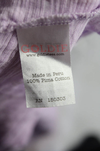 Goldie ATM Standard James Perse Womens Shirts Purple Pink White Size XS 1 Lot 3