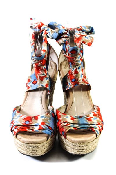 UGG Australia Womens Satin Strappy Lucianna Espadrille Sandals Multicolor Size 7