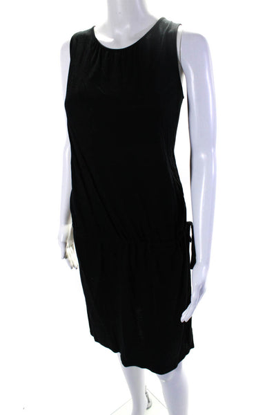 Club Monaco Womens Sleeveless Drawstring Waist Dress Black Size Small