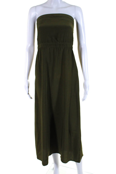 Twelfth Street by Cynthia Vincent Womens Chiffon Strapless Sundress Green Size M