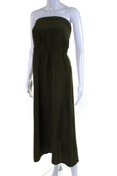 Twelfth Street by Cynthia Vincent Womens Chiffon Strapless Sundress Green Size M